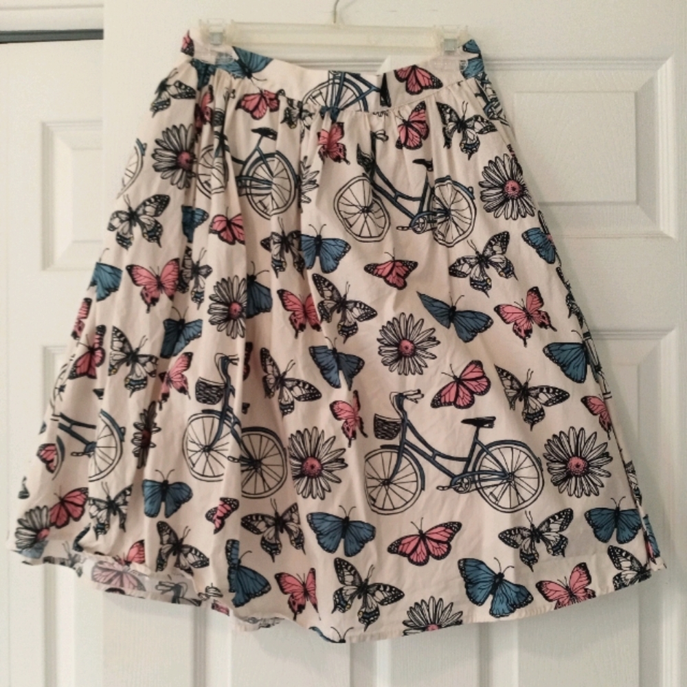 Modcloth Midi Patterned Skirt